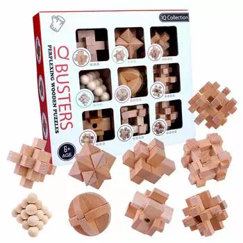 OBEST Kongming Wooden Time 3D Stress Relief Toy Strategy Guide Подходит для детей от 6 лет и старше Головоломка, Головоломка, Убийца, Головоломка, Набор, В комплекте,