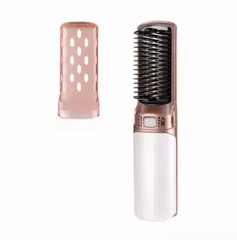 OBEST Straight Hair Brush Cordless Hair Iron Straight Brush Hair Iron Brush Работает от аккумулятора, перезаряжается через USB, регулируется, подходит для деловых поездок