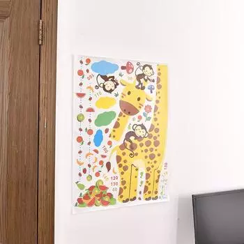 Обезьяна Жираф Дети Высота Животное Наклейка Декор Наклейка На Стену Диаграмма Измерения Роста