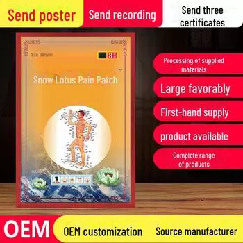 Обезболивающий пластырь Snow Lotus - новая модель для выставки и ярмарки 8 stickers, 7CM*10CM