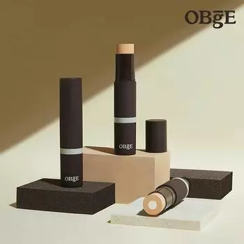 OBGE Natural Cover Foundation 13g для МУЖЧИН SPF50+ PA++++ Встроенная кисточка для макияжа, корейская косметика, Kbeauty, пробник 1 ivory