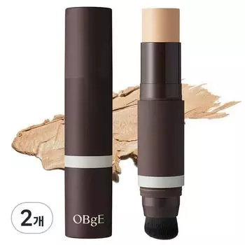 OBge Natural Cover Foundation SPF50+ PA++++ 13г, Нет. 2 Beige, 2 шт., лучшая мужская косметика Кореи
