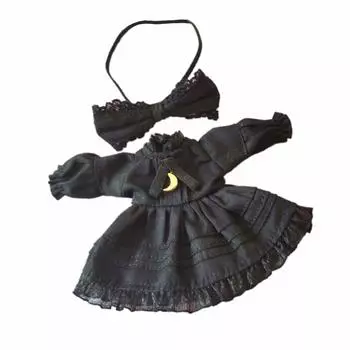 Obitsu 11 OB11 size costume Obitsu doll 11cm body clothes dress 2 piece set 3 colors (black) чёрный