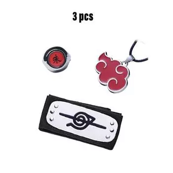 Облака Наруто Благоприятный Косплей Кольцо Ожерелье Ролевые Ювелирные Изделия Аксессуары 3 PCS