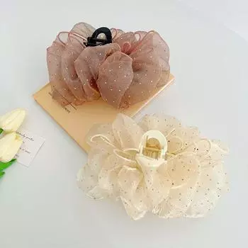 Облако-пузырьковая сетка, большой зажим с бантом и когтями, женский зажим в виде акулы, заколки, заколка для волос, головной убор 14*20cm чёрный