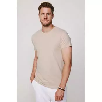 Облегающая футболка с круглым вырезом, однотонная базовая футболка с короткими рукавами и камнями