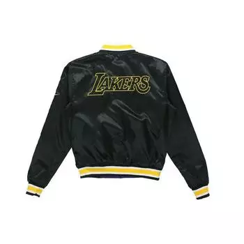 Облегающая легкая легкая куртка Nike Los Angeles Lakers с двусторонним бейсбольным воротником, мужская верхняя одежда, черная AV3544-010 XL