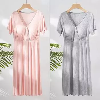 Облегающее платье с перекрестным дизайном для повседневного ношения, плотно прилегающее, высокоэластичное, послеродовое женское платье для кормления грудью, летние аксессуары 3XL синий