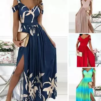 Облегающее женское платье с v-образным вырезом и талией, с открытыми плечами и открытыми плечами, платье с разрезом по краю, женская одежда 2XL зелёный