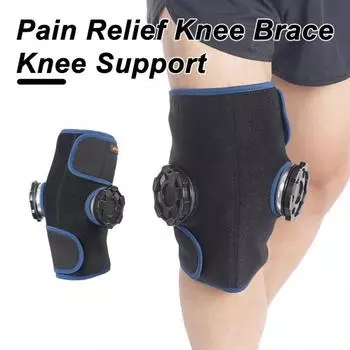 Облегчение боли наколенник Холодный компресс Терапия Мягкая эластичная удобная посадка Регулируемая герметичность Многоразовый бандаж для защиты колена чёрный