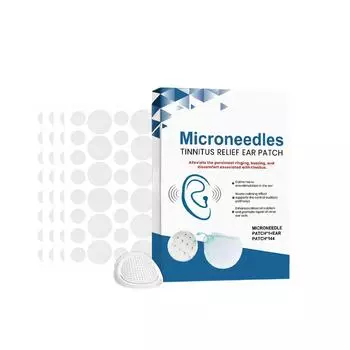 Облегчение тиннитуса при звоне в ушах, пластыри от тиннитуса, пластыри для облегчения тиннитуса с натуральной травяной формулой МИКРОИГОЛЬНЫЙ ПЛАСТЫРЬ*1+УШНОЙ ПЛАСТЫРЬ*144 One Size белый