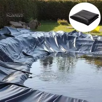 Облицовка пруда Гибкая, легко режущаяся защитная мембрана для бассейна Долговечная, устойчивая к разрыву подкладка для рыбных прудов Водопад Фонтаны Водные сады чёрный