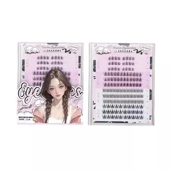 Oblique Winged C Curl False Eyelashes Large Capacity Glue Free False Eyelashes Women Gentle Versatile