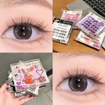 Oblique Winged Creative False Eyelashes Segmented Eyelashes Extensions Party Style04