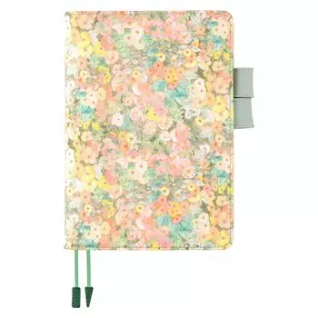 Обложка для блокнота Hobonichi Techo Cousin LIBERTY (A5) ТКАНИ/Мальвы (оранжевый)
