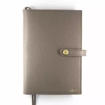 обложка для блокнота maf pinto кожа натуральная кожа сделано в Японии размер A6 (Мафф Пинто) (59. Серо-коричневый, (ЛИНИЯ АДРИЯ))
