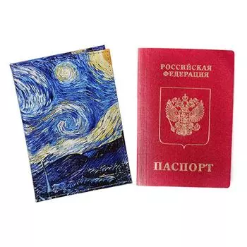 Обложка для паспорта Art Van Gogh Starry Sky, классическая дорожная женская Обложка для паспорта, чехол для паспорта Desinger ID зелёный
