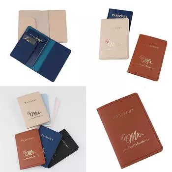 Обложка для паспорта для пар. Организуйте свое путешествие с помощью практичного аксессуара, разработанного для пар. темно-синий