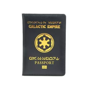 Обложка для паспорта Галактической Империи, черные чехлы из искусственной кожи для сумки для паспорта, дорожный чехол для паспорта чёрный