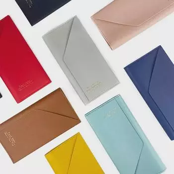 Обложка для паспорта и билетов из искусственной кожи унисекс красный