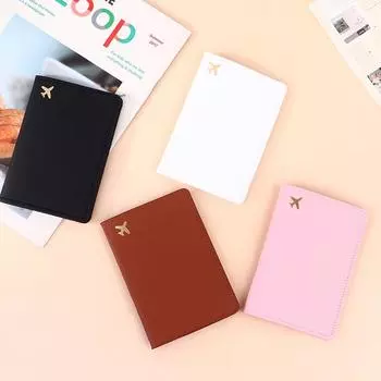 Обложка для паспорта Обложка для паспорта Кожаный чехол для удостоверения личности Дорожный протектор для паспорта чёрный