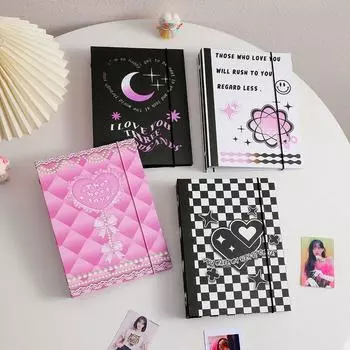 Обложка для журнала Pearl Heart Держатель для карточек Фотокарточка Коллекционная книга Хранение фотографий Книга Фотоальбом Pink