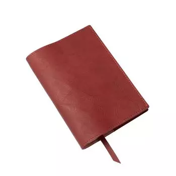 Обложка книги из натуральной кожи химэдзи, сделанная в Японии, с закладкой, мягкая обложка, размер A6 [aso] ZE-V158 (Красный Оранжевый/Без Названия)