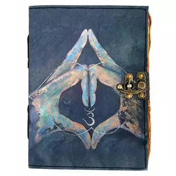 Обложка Rexine, чакра третьего глаза, печатный дневник, винтажный дневник со старыми страницами, дневник для личного и офисного использования, 7 x 5 дюймов (многокрасочный) 7 x 5 in