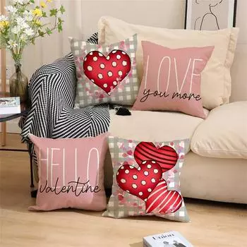 Обложки ко Дню Святого Валентина размером 18x18 дюймов для украшения дома Декор ко Дню Святого Валентина One Size