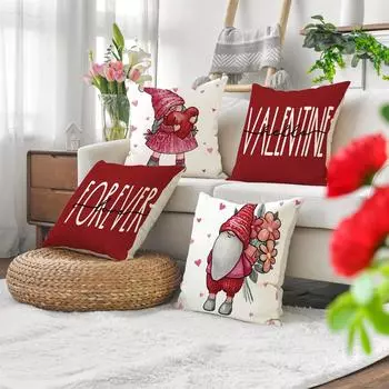 Обложки ко Дню Святого Валентина размером 18x18 дюймов для украшения дома Декор ко Дню Святого Валентина One Size