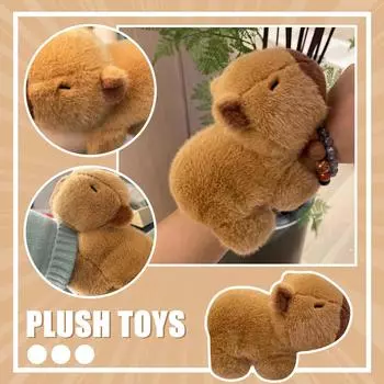 Обмотка для запястья, браслеты с пощечинами в виде животных, плюшевые игрушки в виде животных, плюшевая игрушка, интерактивная игрушка в виде животных, плюшевый браслет в виде животных One Size коричневый