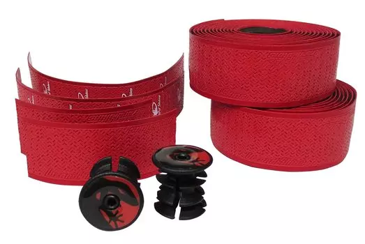 Обмотка руля Lizard Skins DSP с заглушками Crimson Red V2, толщина 1,8 мм, вкручивающиеся заглушки,