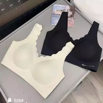 Обнаженная красота сзади нижнее белье женщины собираются без стального кольца фиксированная чашка бесшовное нижнее белье закрывает грудь бюстгальтер жилетного типа M(34/75)