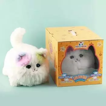 Обнимая имитацию кошки, плюшевая электрическая кукла, способная говорить, весело повторять, тряся хвостом, продавая милую детскую игрушку в подарок для ребенка разноцветный