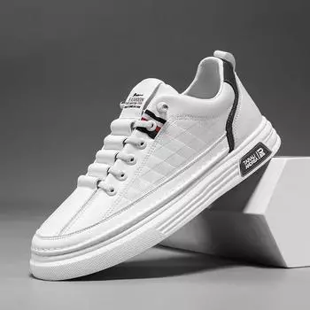 Обновите свой стиль с помощью мужских кроссовок Vulcanize Shoes White Leather Casual Shoes 39