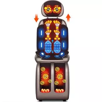 Обновление электрического массажного кресла для всего тела, шеи, спины, талии, ног, инфракрасного нагрева, вибрации, разминания, подушки шиацу, сиденья, релаксации