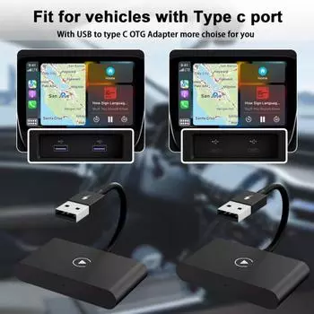 Обновление автомобильной беспроводной связи без проводов адаптера CarPlay Запутанные провода Carplay Удобный уникальный телефон-коробка