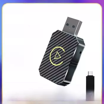 Обновление CarPlay Box: Модуль интеграции Android Smart Car с проводным и беспроводным подключением Q1M Wireless Carplay plus Android Auto 2-in-1 серебряный