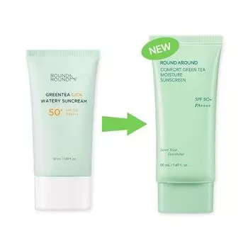 [Обновление] План бесплатной раздачи солнцезащитного крема Round Around Comfort Green Tea Moisture (+20мл бесплатно), корейский солнцезащитный крем [Giveaway Plan]50ml+20ml