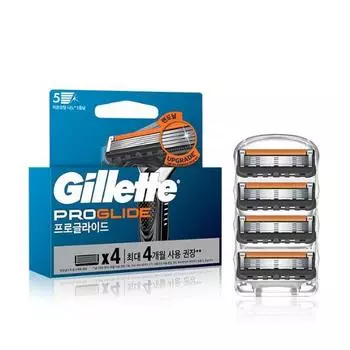 [Обновление] Ручные лезвия для бритвы Gillette Proglide (4 упаковки), Корейская мужская популярная косметика