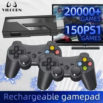 Обновление VILCORN G8P, игровая консоль 4K, 20000 игровых контроллеров, перезаряжаемые контроллеры, поддержка PS1 GBA SNES