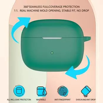 Обновления Силиконовый чехол Ударопрочный защитный чехол Компактный силиконовый чехол для наушников Подходит для Bowers&Wilkins чёрный