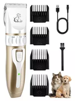 Обновленная версия Перезаряжаемые Беспроводные Наборы для Ухода за Домашними Животными Низкий Уровень Шума Электрические Машинки для Стрижки Собак Наборы для Собак и Кошек Домашних Животных