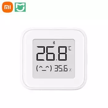 Обновленная версия Xiaomi Mijia Bluetooth термометр гигрометр чернильный экран умный монитор температуры и влажности напоминание режим ребенка