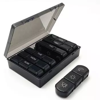 Обновленный органайзер для еженедельных таблеток, контейнер для таблеток на 7 дней, контейнер для таблеток 3 раза в день, большая емкость для витаминов, лекарств, рыбьего жира разноцветный