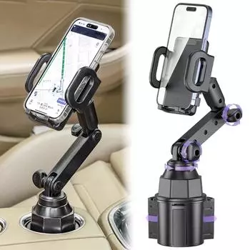 Обновленный подстаканник-держатель для телефона для автомобиля, универсальный не трясущийся держатель для телефона в подстаканник с расширяемым основанием для автомобиля, грузовика, регулируемый держатель One Size