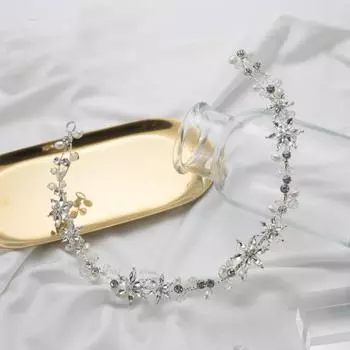 Ободки из сплава, стильные и изысканные головные уборы ручной работы с жемчугом и стразами, свадебные аксессуары и аксессуары для волос серебряный