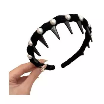 Ободок с искусственным жемчугом, в стиле ретро, с перекрученной лентой, женский обруч для волос, головной убор для свадеб и вечеринок, универсальный аксессуар для волос A