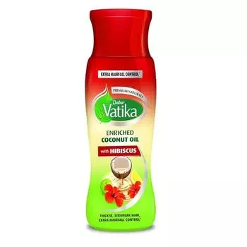 Обогащенное кокосовое масло для волос с гибискусом Dabur Vatika - 150 мл | Для более густых и крепких волос | Дополнительный контроль выпадения волос | Сохраняет волосы здоровыми и красивыми