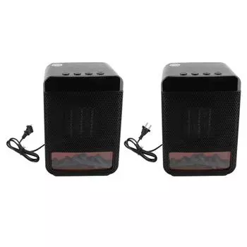 Обогреватель 1000 Вт PTC Керамический Быстрый Нагреватель Настольный Портативный Электрический Обогреватель с Реалистичным 3D Пламенем US Plug 110V